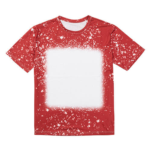 T-Shirt Cotton-Like Bleached Starry Red voor sublimatie