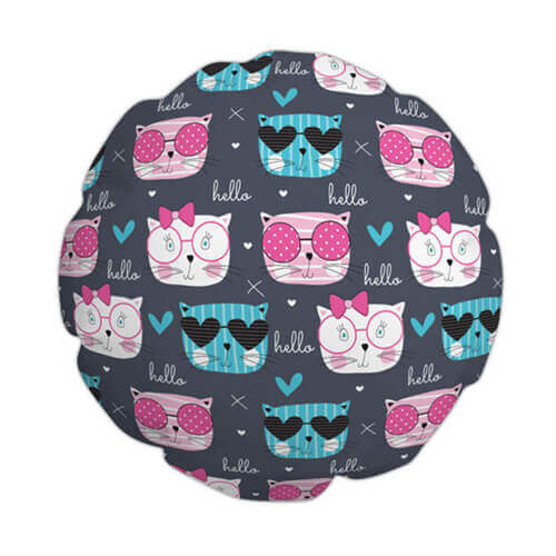 Funda poliéster TENT Ø 60 cm para impresión por sublimación - Gato y dog