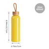 Aluminum water bottle 600 ml with bamboo lid for sublimation - yellow