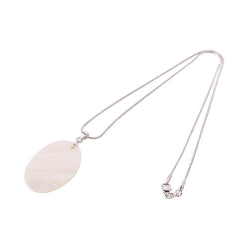 Pendentif en coquille sur une chaîne pour la sublimation - ovale