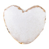 39 x 44 cm heart-shaped pillowcase with two colour of sequins for sublimation printing – gold