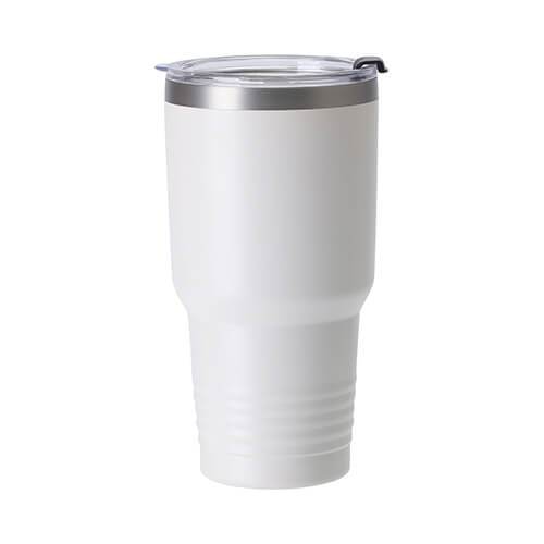 Taza de acero inoxidable para sublimación de 900 ml - blanco mate