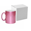 Metalen mok 300 ml roze met kartonnen doosje Sublimatie thermische overdracht