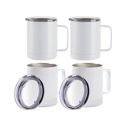 Sæt med 4 kaffekrus 300 ml med print