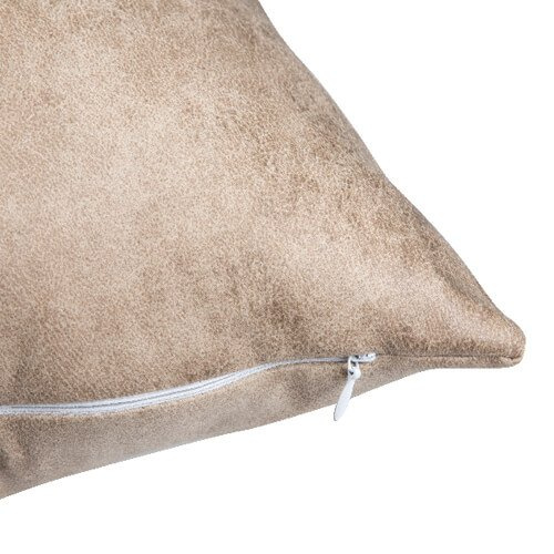 Funda de almohada de piel 40 x 40 cm para sublimación - Marrón