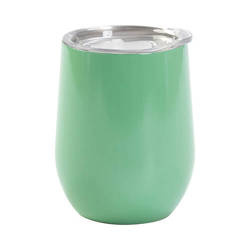 Taza para vino caliente 360 ml para sublimación - verde claro con un orificio para beber que se puede cerrar