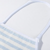 A linen apron for sublimation - cream with blue stripes