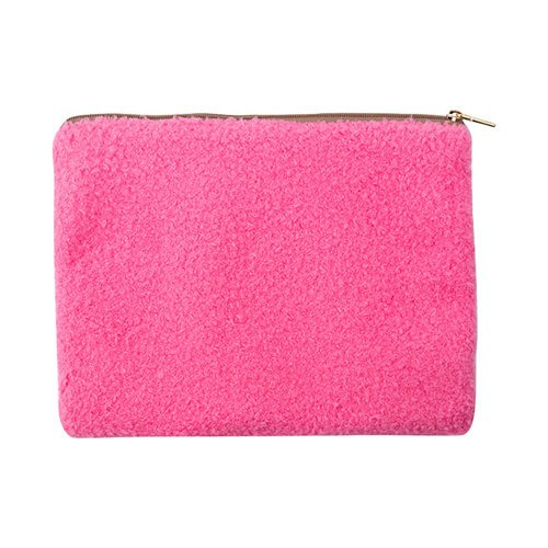 Plišana kozmetička torbica za sublimaciju - bijela i ružičasta