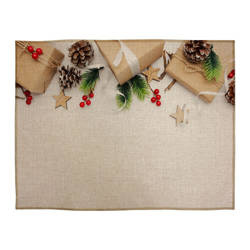 Linen table cloth mat for sublimation printing - Xmas - 3