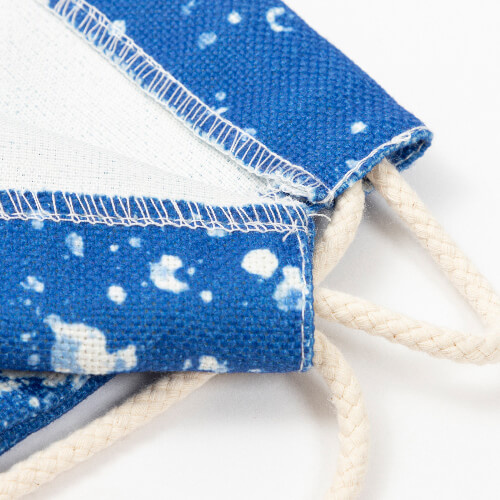 Vybielené zadné vrecko Starry Blue na sublimáciu