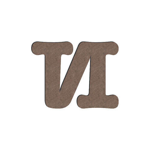 Decorative MDF letter - 10 cm N - Sublimation Transfer