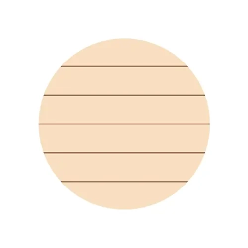 Round plywood photo frame, striped, Ø 25.4 cm