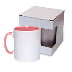 Taza 300 ml Rosa divertida con caja de transferencia térmica por sublimación