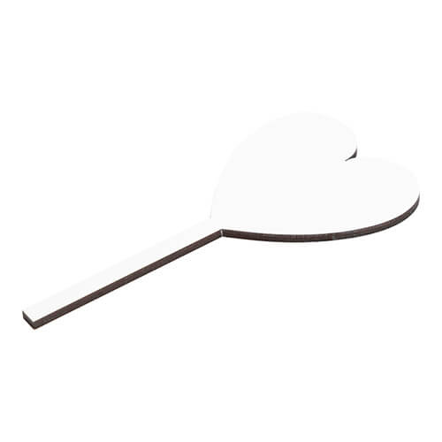 Fiberboard information sign for sublimation - heart