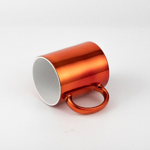 Krus 330 ml belagt til sublimering - Orange med papkasse