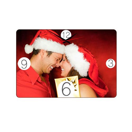 Horizontalni MDF zidni sat 28 x 19 cm Sublimacijski termo transfer