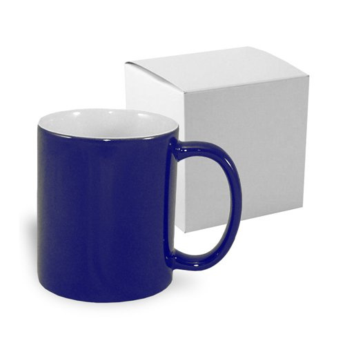 Mug magique économique 330 ml bleu foncé avec boîte Sublimation Transfert Thermique