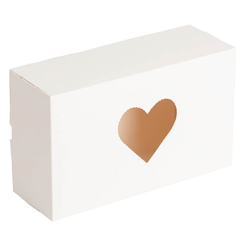 Decorative packaging with heart-shaped window for sublimation - 12 x 20 x 7 cm