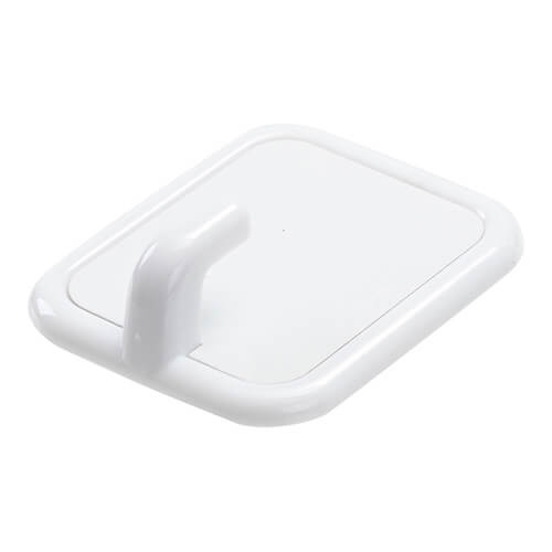 Percha grande de plástico para sublimación - rectángulo blanco