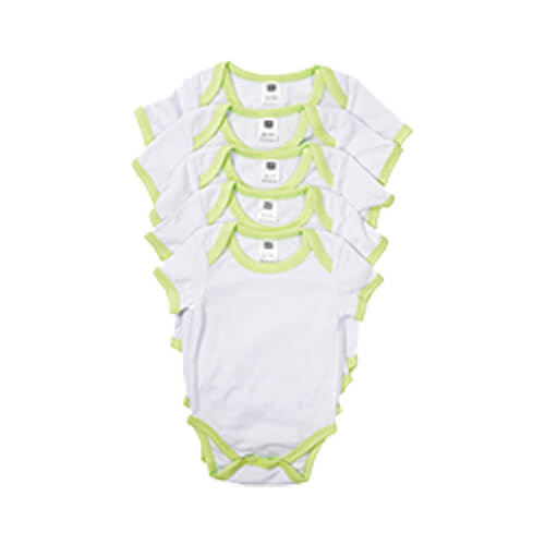 Kinderromper met korte mouwen voor sublimatie - groene biezen
