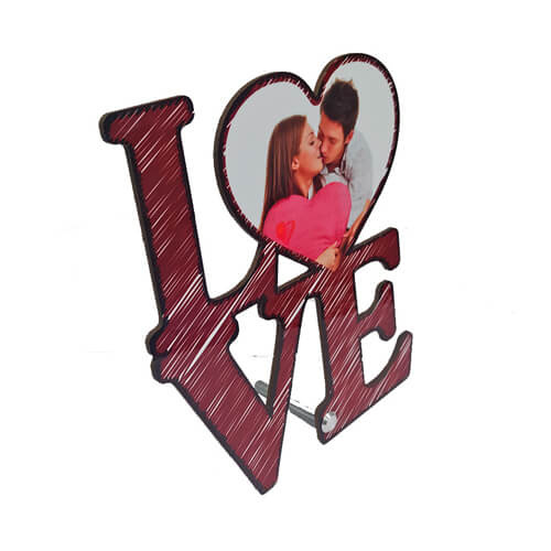 MDF okvir za fotografije 17,6 x 20 cm - Love - Sublimacijski termo transfer