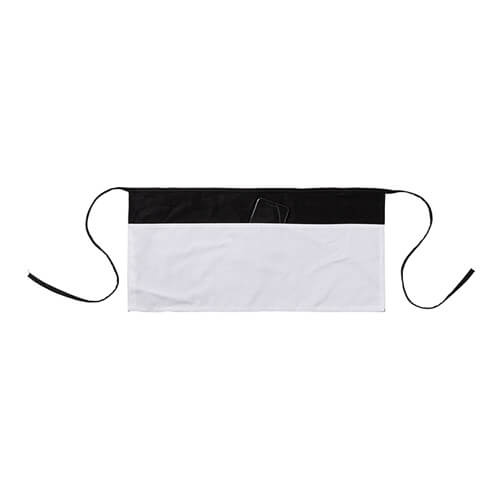 Black apron with three pockets for adults for sublimation