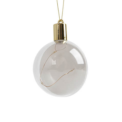 Plastic bauble glowing with colored light - ball for sublimation