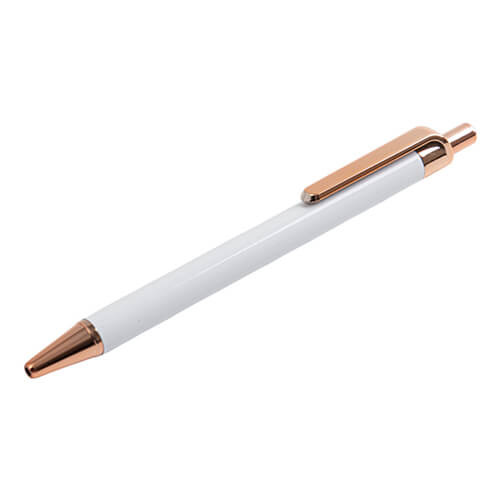 Sublimation pen - white body and gold accessories + shrink film