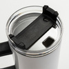 Mug de voyage en acier inoxydable 1200ml avec couvercle et paille avec embout noir pour sublimation - blanc