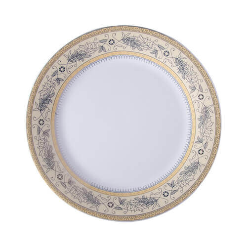 Plade 20,5 cm med bladguld til sublimering
