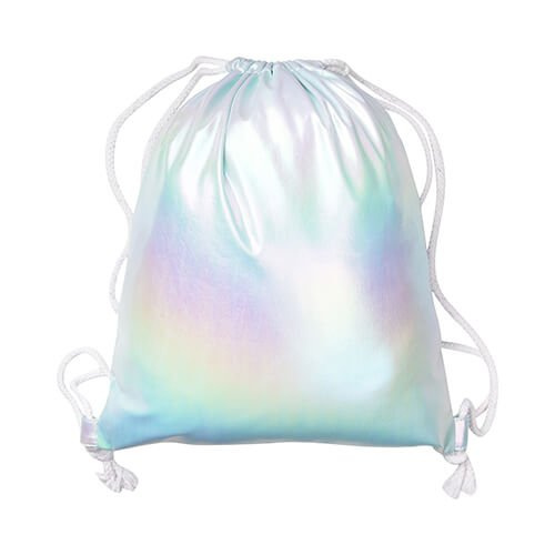 Sac à dos 33 x 42 cm pour sublimation - effet holo - bleu