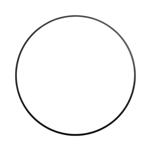 MDF-ram med svart kant för sublimering - ∅ 25,4 cm