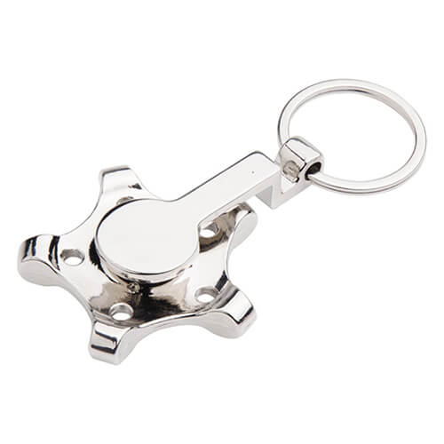 Metal keyring - spinner for sublimation - Pentagonal Gear