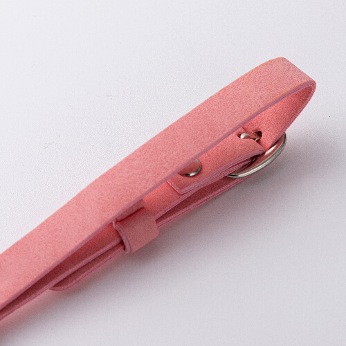 Leren bagagelabel / AirTag etui voor sublimatie - roze