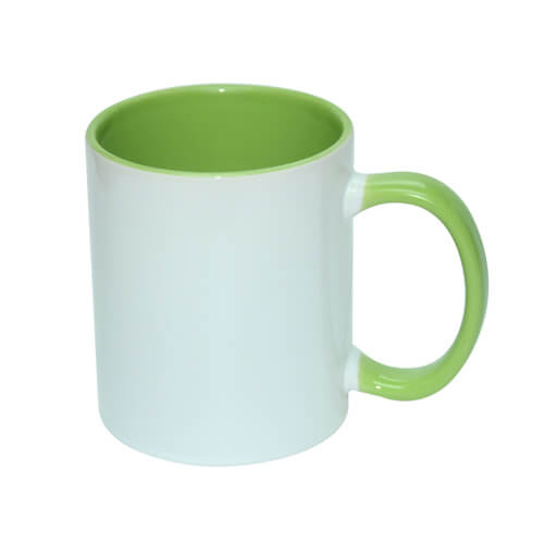 Skodelica A+ 330 ml FUNNY svetlo zelena Sublimacija s toplotnim prenosom