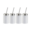 Set de 4 căni de metal Mason Tumbler 500ml pentru imprimare