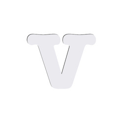Decorative MDF letter - 15 cm V - Sublimation Transfer