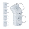 Set de 6 tazas 330 ml para sublimación - mármol gris
