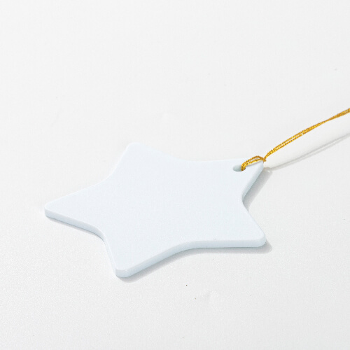 Plastic pendant for sublimation - star