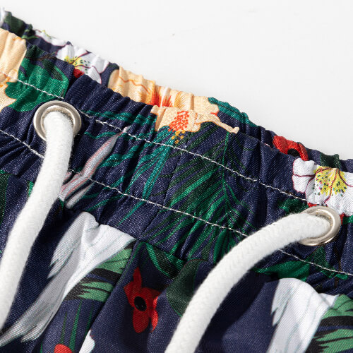 Pantaloni scurți de plajă sublimați pentru bărbați - papagali