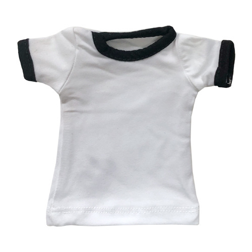 Mini marškinėliai sublimacijai su pakabuku - juodi