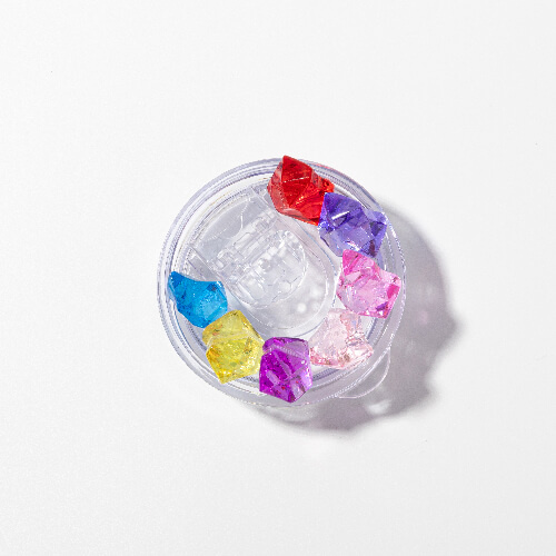 Mok van 600 ml met een rietje voor sublimatie - wit, deksel met kunstmatig gekleurd ijs