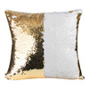 Kussensloop 40 x 40 cm met tweekleurige pailletten voor sublimatie - goud