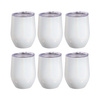 Set de 6 căni pentru vin fiert de 360 ml pentru imprimare - alb iridescent
