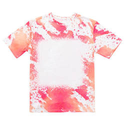 T-Shirt Cotton-Like Bleached Leopard Dreamy Pink for sublimation