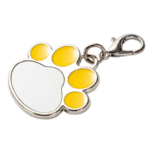 Dog tag för sublimering - gul tass