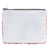 20,5 x 16 cm toiletry bag with red sequins for sublimation printing