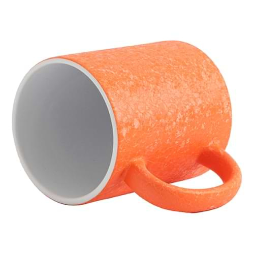 325 ml puodelis su įtrūkusio paviršiaus efektu, skirtas sublimacijai - oranžinis