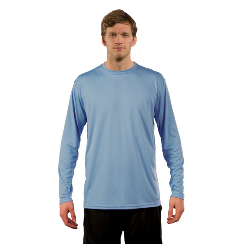 Solar langærmet t-shirt til sublimering - Columbia Blue