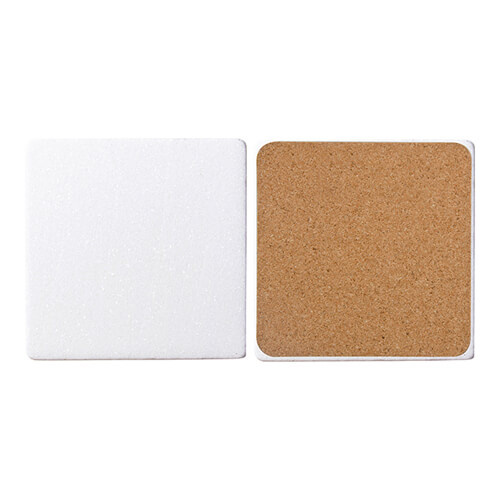 Marble and cork mug 10 x 10 cm for sublimation - square